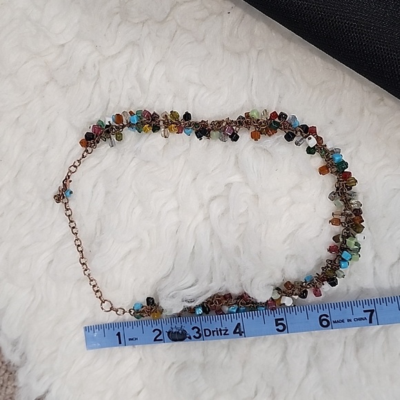 Vintage Indian Square Beaded Necklace - Picture 6 of 7